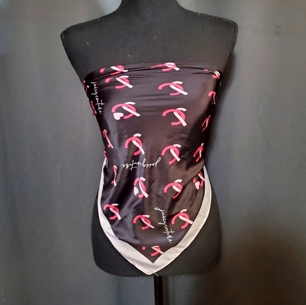 Juicy Couture Black Versatile Scarf Top NWT